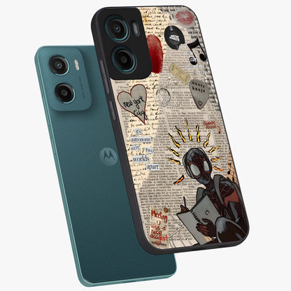City Dream Sketch Glass Case displayed in angled mockup highlighting minimal city illustration with aesthetic sketch style.