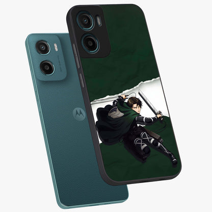 Emerald War Vanguard Glass Case displayed in angled mockup highlighting intense battle inspired design with emerald tone aesthetic.