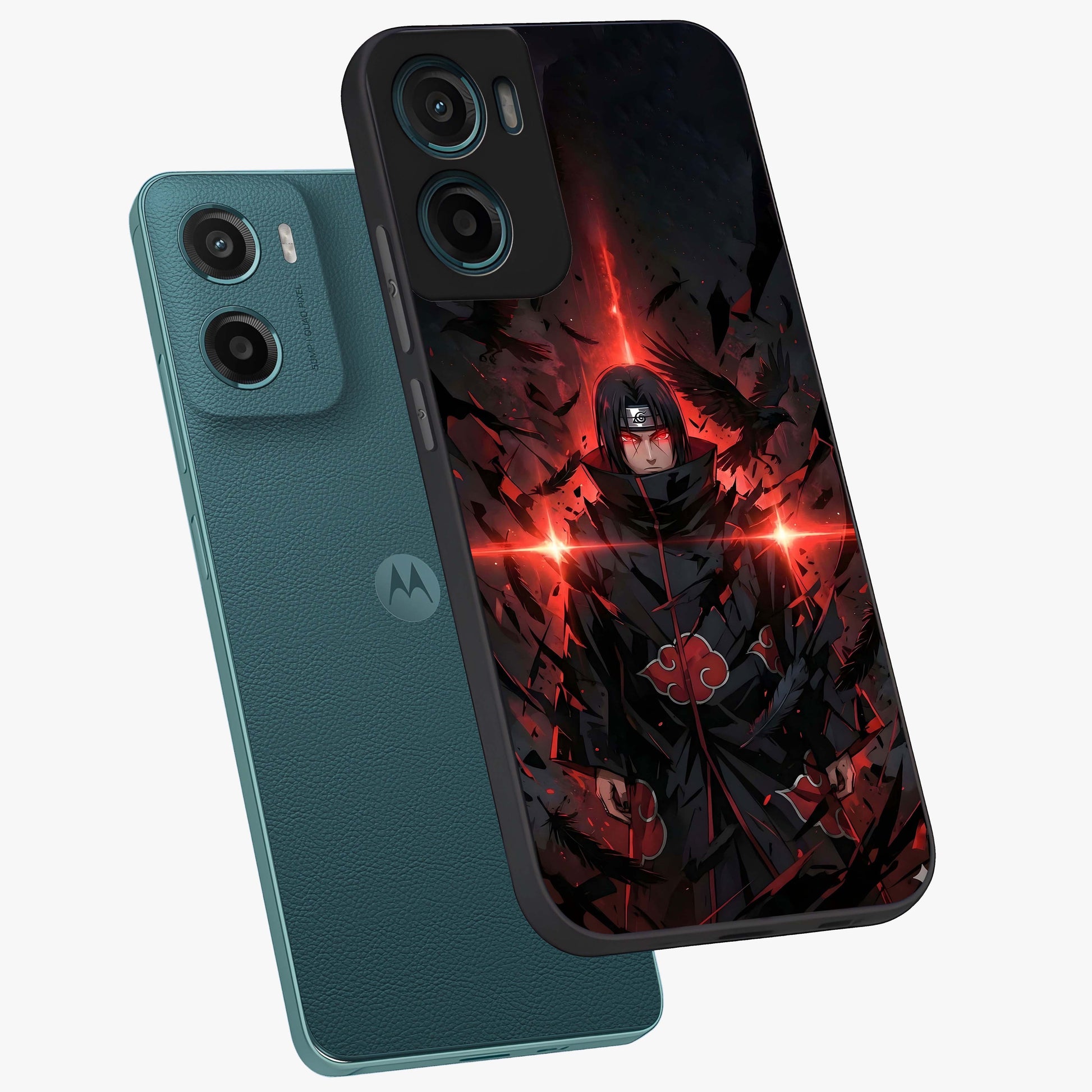 Focused Blade Discipline Glass Case displayed in angled mockup highlighting clean minimal text artwork with modern aesthetic style.