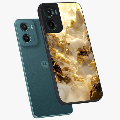 Gates Of Illumination Glass Case displayed in angled mockup highlighting radiant portal inspired design with fantasy aesthetic.