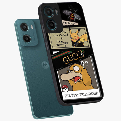 Gucci Play Mashup Glass Case displayed in angled mockup highlighting stylish fashion mashup design with bold aesthetic.