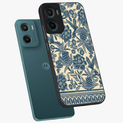 Heirloom Wild Bloom Glass Case displayed in angled mockup highlighting botanical bloom design with classic aesthetic style.