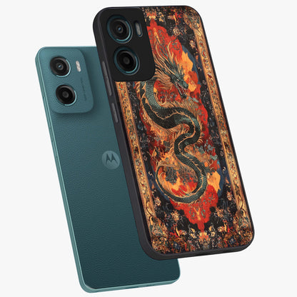 Inferno Dragon Soul Glass Case displayed in angled mockup highlighting powerful dragon illustration with inferno aesthetic.