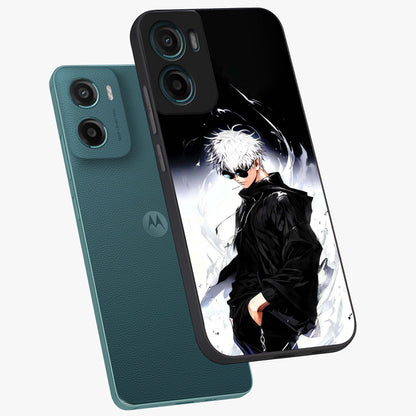 Limitless Shadow King Glass Case displayed in angled mockup highlighting dramatic dark hero design with intense aesthetic.