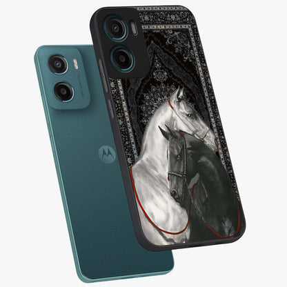 Majestic Ride Legacy Glass Case displayed in angled mockup highlighting sleek vehicle design with bold racing aesthetic.