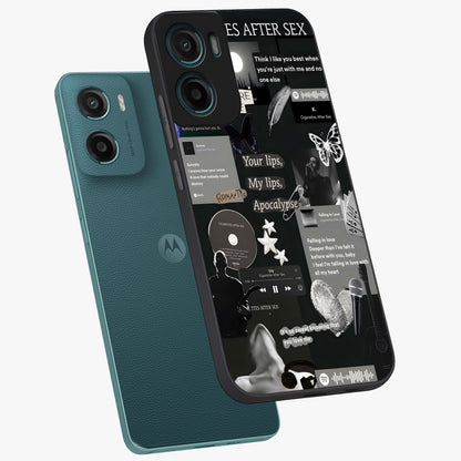 Midnight Love Echo Glass Case displayed in angled mockup highlighting elegant love inspired design with deep aesthetic style.