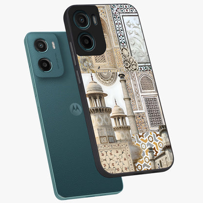 Mughal Marble Legacy Glass Case displayed in angled mockup highlighting elegant heritage marble artwork with royal aesthetic.