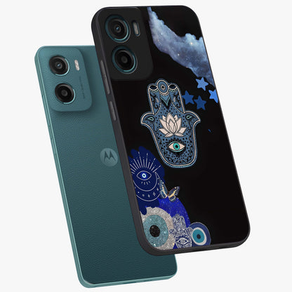 Mystic Hand Aura Glass Case displayed in angled mockup highlighting magical aura design with spiritual aesthetic style.