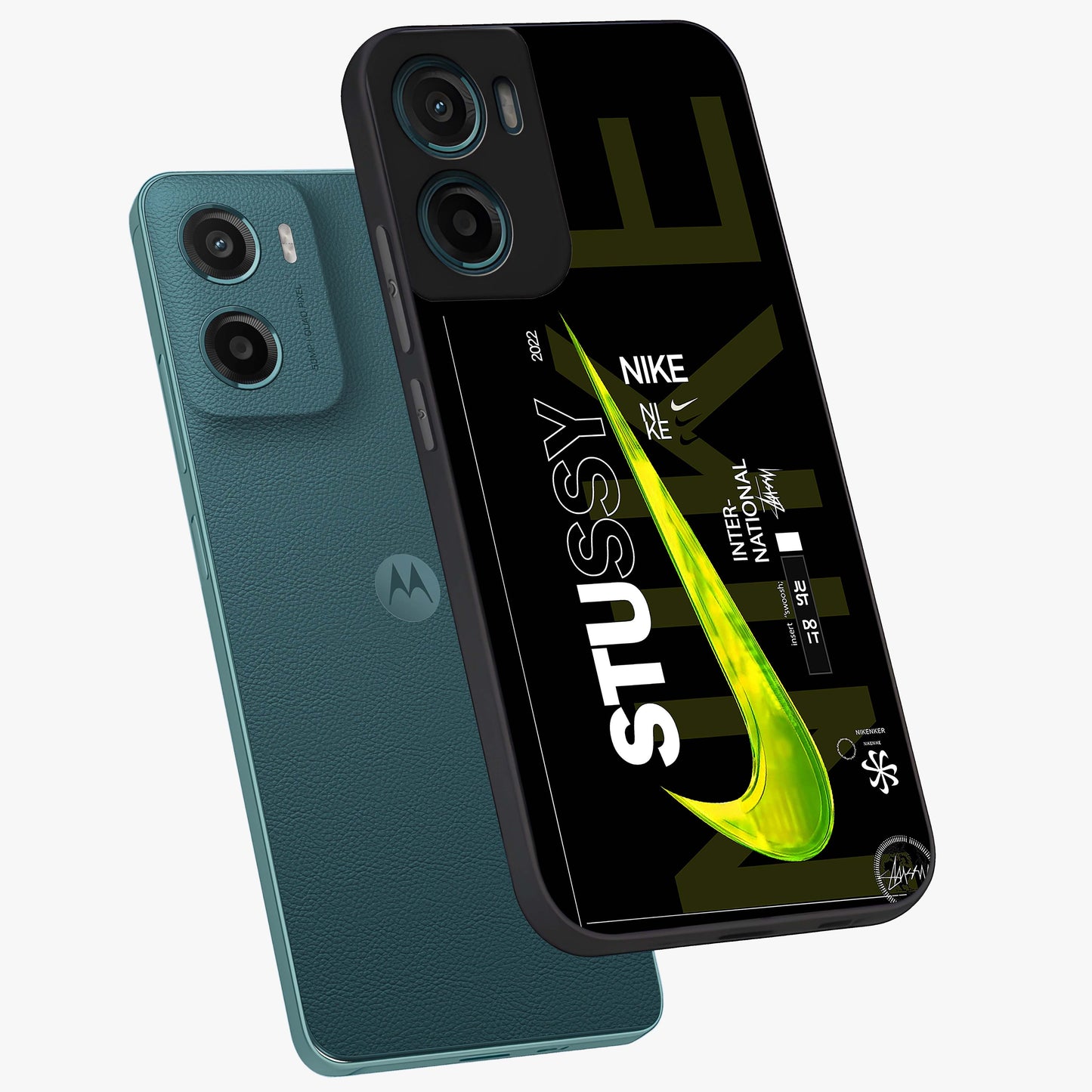 Neon Street Edition Glass Case displayed in angled mockup highlighting vibrant urban design with bold street aesthetic.