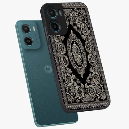 Noir Bloom Elegance Glass Case displayed in angled mockup highlighting refined flower design with stylish noir aesthetic.