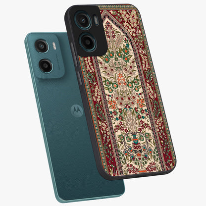 Persian Inspired Glass Case displayed in angled mockup highlighting intricate traditional design with elegant cultural aesthetic.
