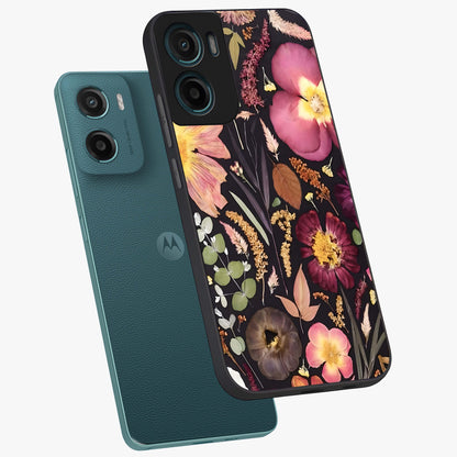 Petal Dream Tapestry Glass Case displayed in angled mockup highlighting decorative petal pattern with elegant botanical aesthetic.