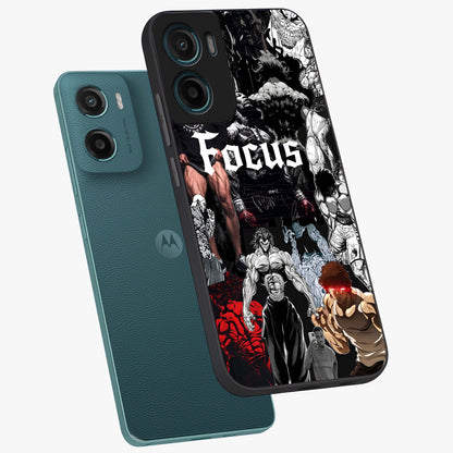 Relentless Power Focus Glass Case displayed in angled mockup highlighting bold statement design with modern aesthetic style.
