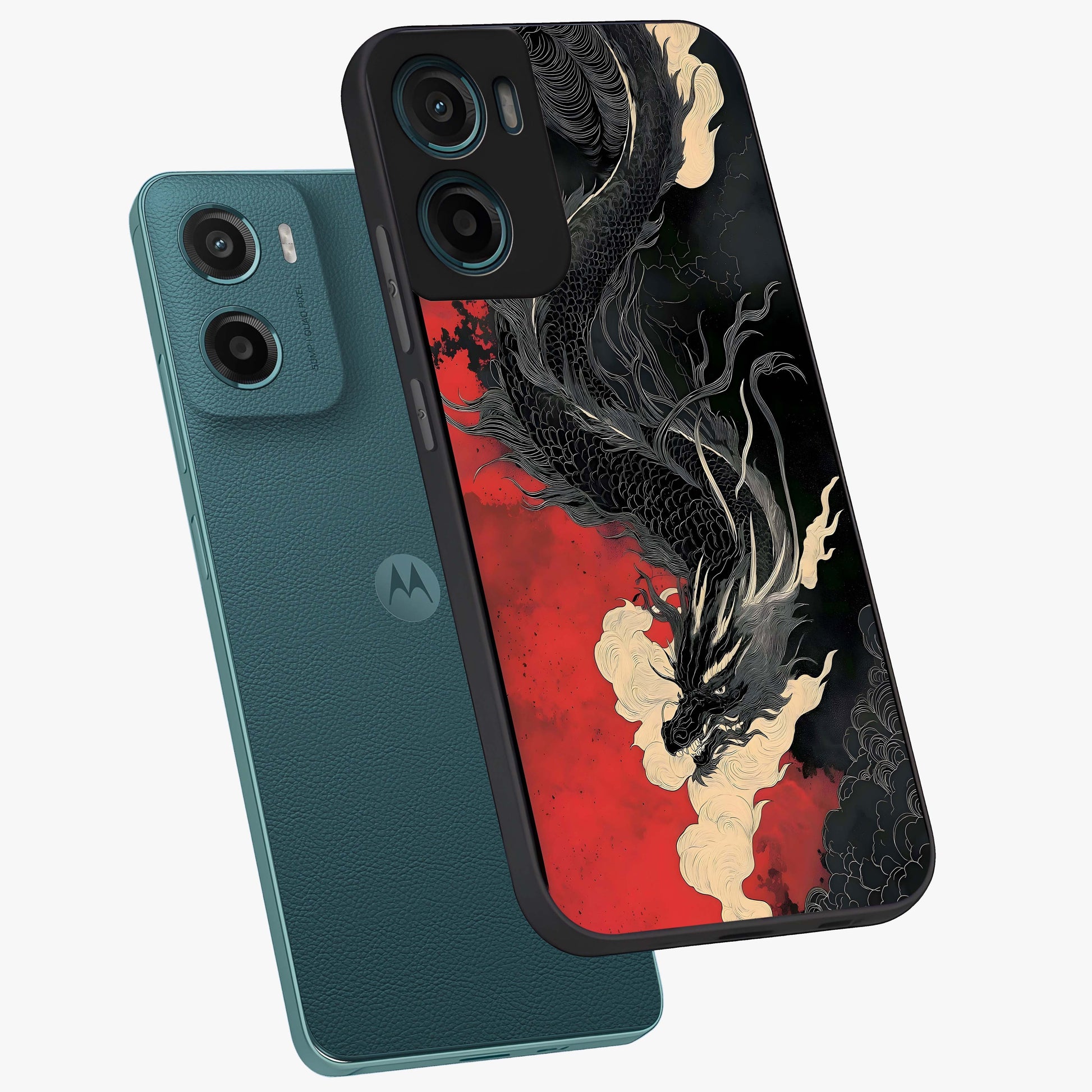 Shadow Dragon Fury Glass Case displayed in angled mockup highlighting powerful dragon illustration with dark fantasy aesthetic.