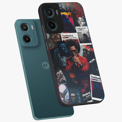 The Weeknd Glass Case displayed in angled mockup highlighting stylish pop culture inspired design with modern aesthetic.