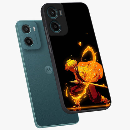 Thunder Flame Execution Glass Case displayed in angled mockup highlighting dramatic fire themed design with intense fantasy aesthetic.