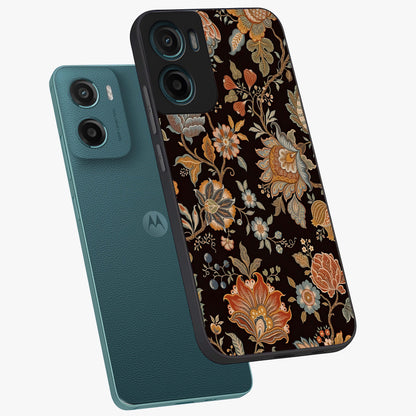 Vintage Floral Dream Glass Case displayed in angled mockup highlighting elegant vintage flower design with soft aesthetic style.