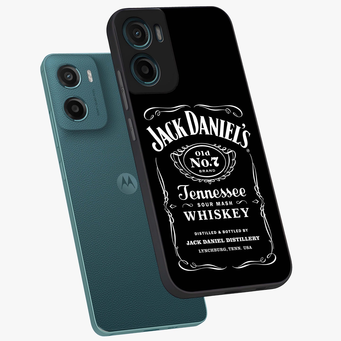 Vintage Whiskey Heritage Glass Case displayed in angled mockup highlighting retro beverage themed design with heritage aesthetic.