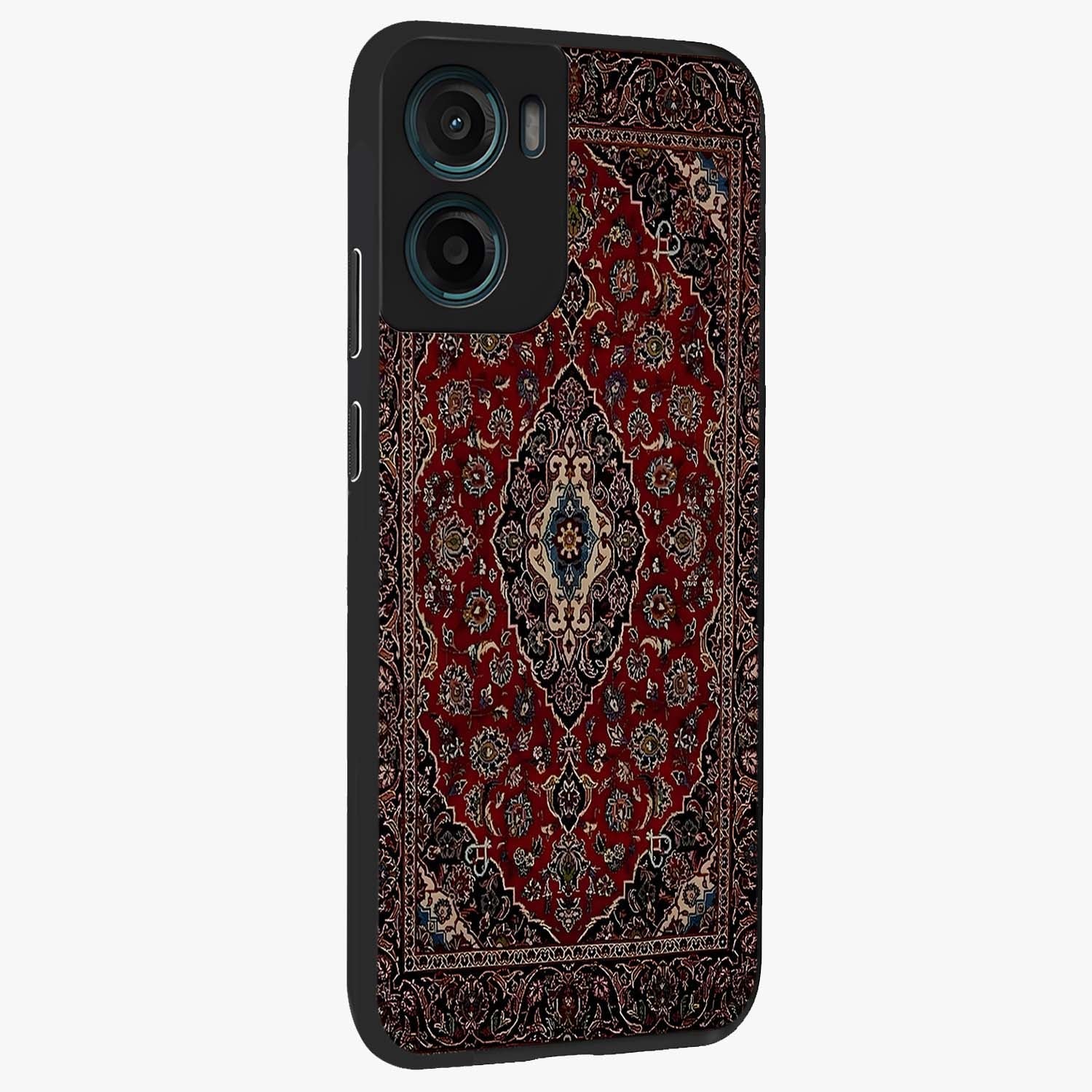 Heritage Carpet Royale Glass Case upright view showcasing detailed ornamental artwork with luxurious traditional theme.