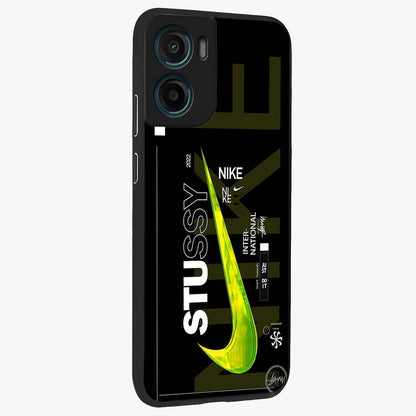 Neon Street Edition Glass Case upright view showcasing colorful neon artwork with modern street culture theme.