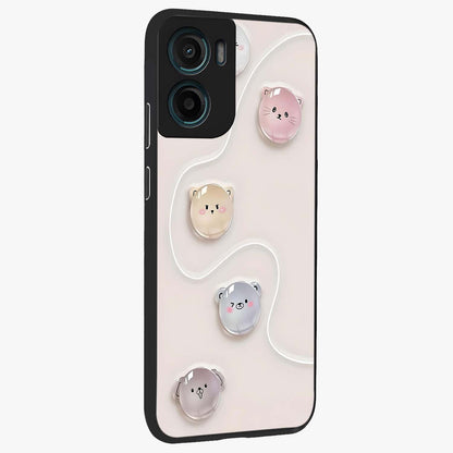 Puffy Face Parade Glass Case upright view showcasing adorable character artwork with cheerful animated theme.