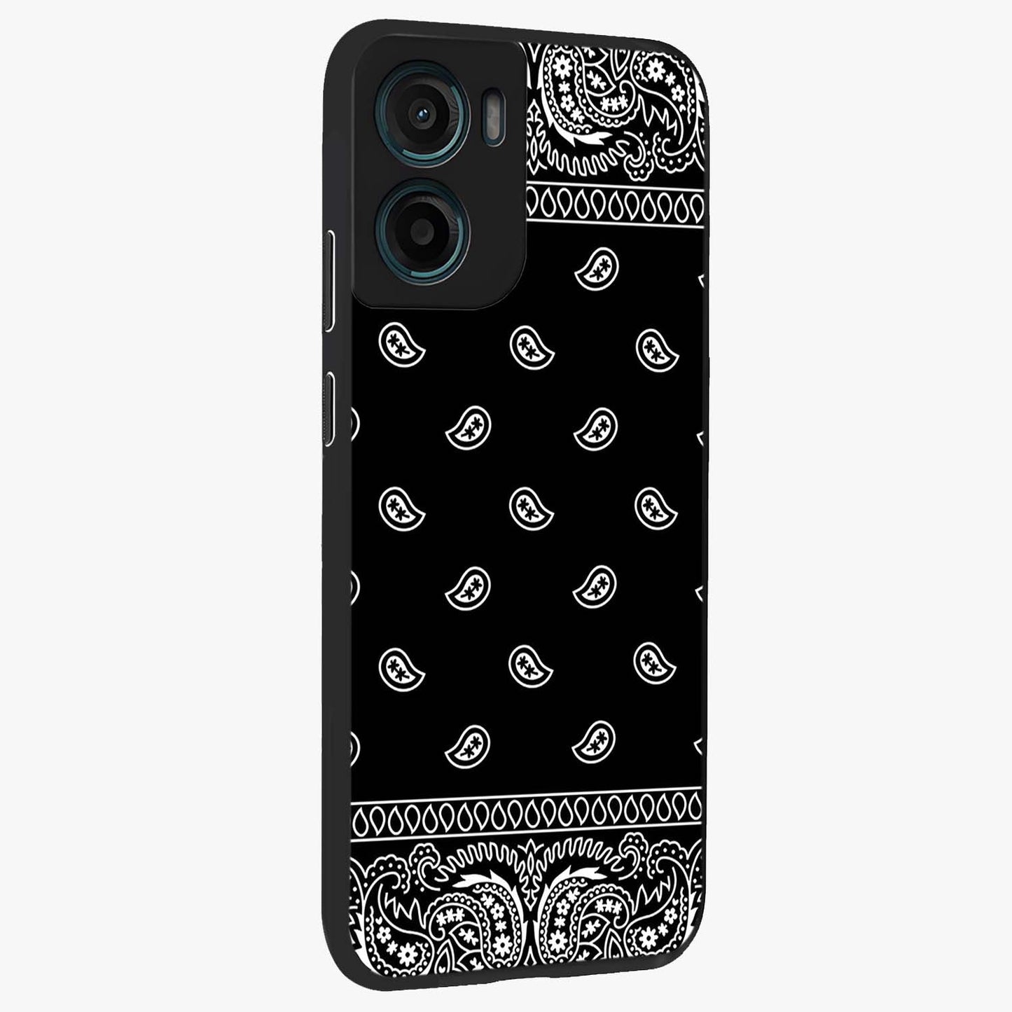 Retro Rebel Threads Glass Case upright view showcasing stylish vintage artwork with bold retro theme.