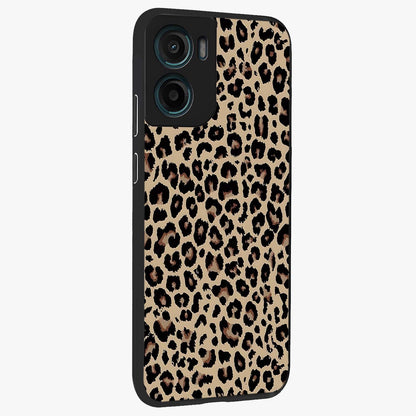 Savage Chic Pattern Glass Case upright view showcasing trendy decorative artwork with edgy fashion theme.
