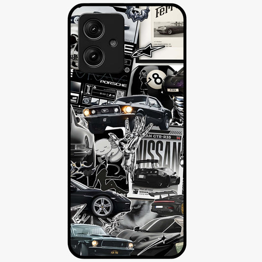 Aesthetic Dark Love Glass Case showing flat back view with dark romantic artwork and glossy glass finish.