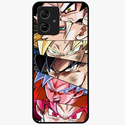 Anime Character Glass Case showing flat back view with vibrant anime artwork and glossy glass finish.