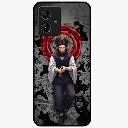 Cursed Ritual Ascension Glass Case showing flat back view with dark ritual themed artwork and glossy glass finish.