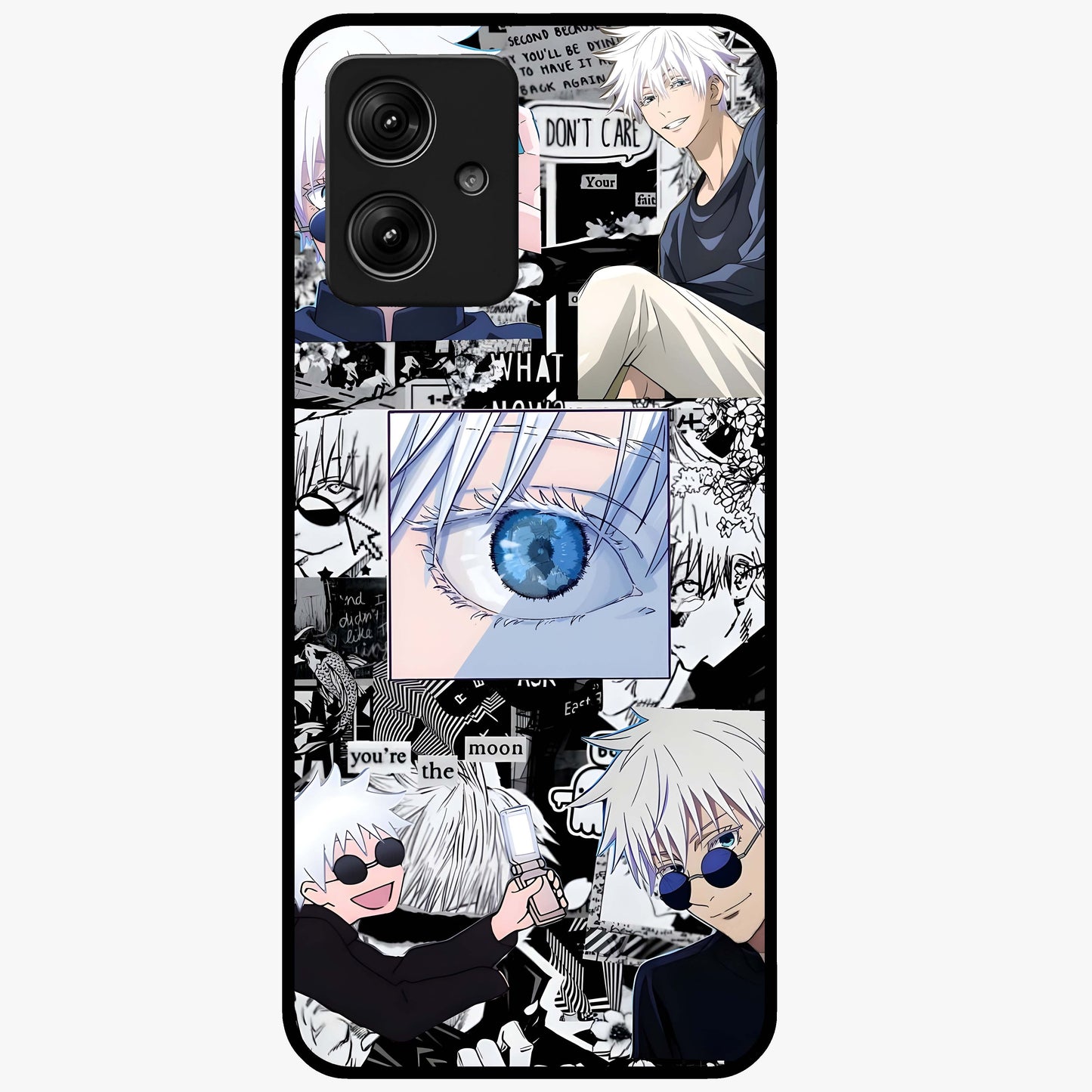 Infinity Sorcerer Chaos Glass Case showing flat back view with mystical sorcerer themed artwork and glossy glass finish.