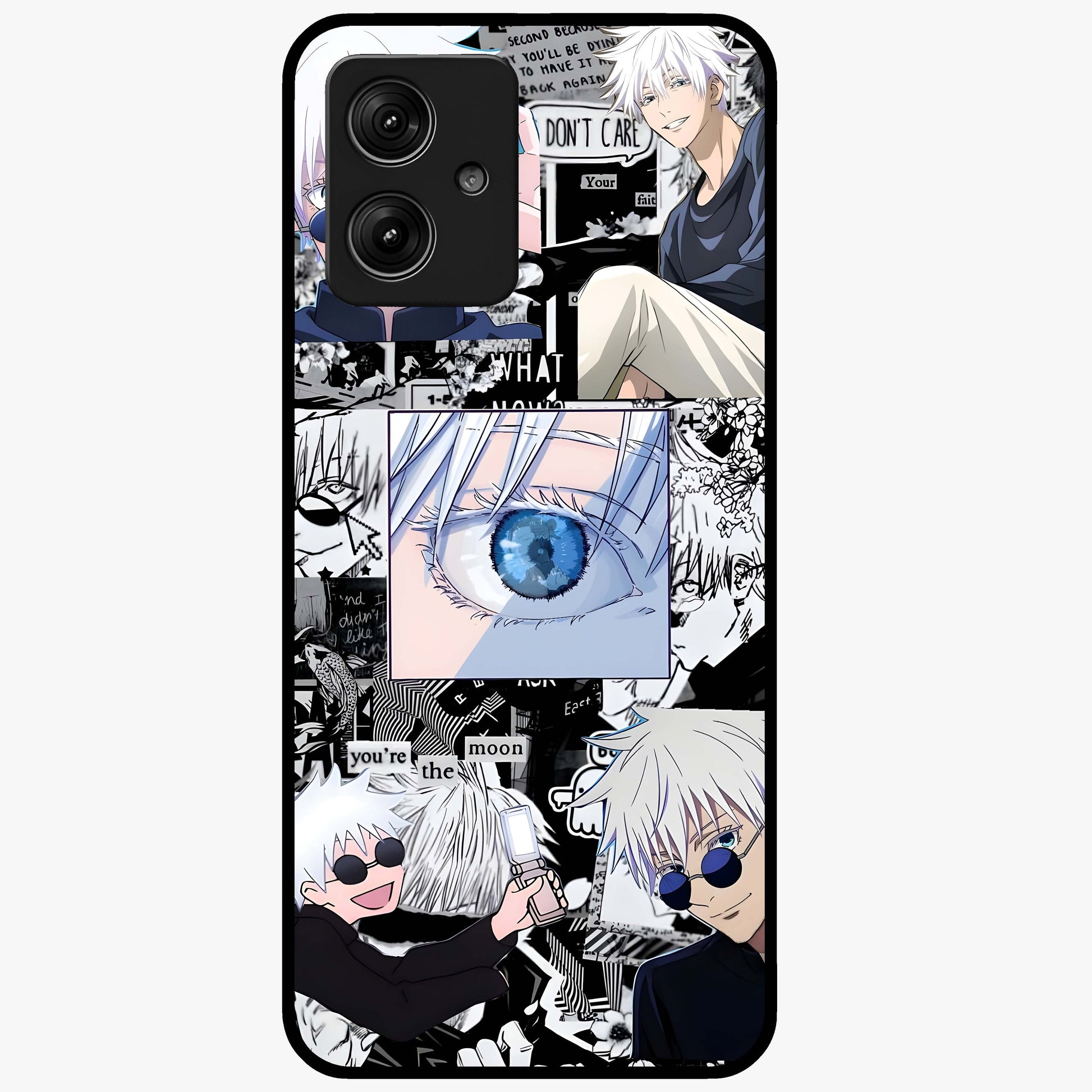 Infinity Sorcerer Chaos Glass Case showing flat back view with mystical sorcerer themed artwork and glossy glass finish.