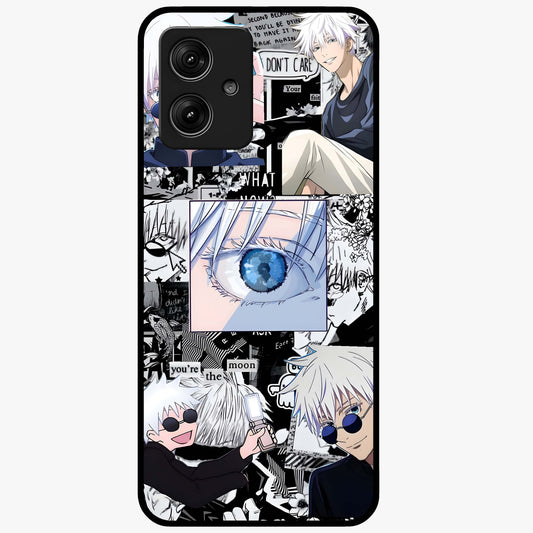 Infinity Sorcerer Chaos Glass Case showing flat back view with mystical sorcerer themed artwork and glossy glass finish.