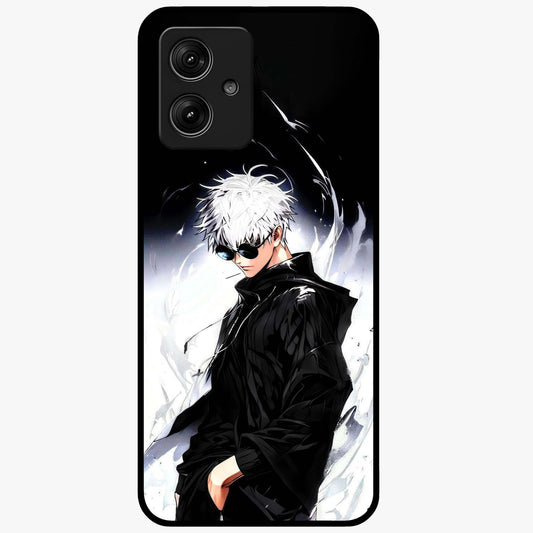 Limitless Shadow King Glass Case showing flat back view with powerful shadow warrior artwork and glossy glass finish.