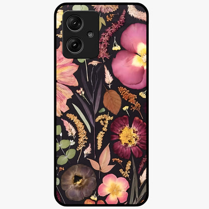 Persian Velvet Tale Glass Case showing flat back view with luxurious Persian velvet pattern artwork and glossy glass finish.