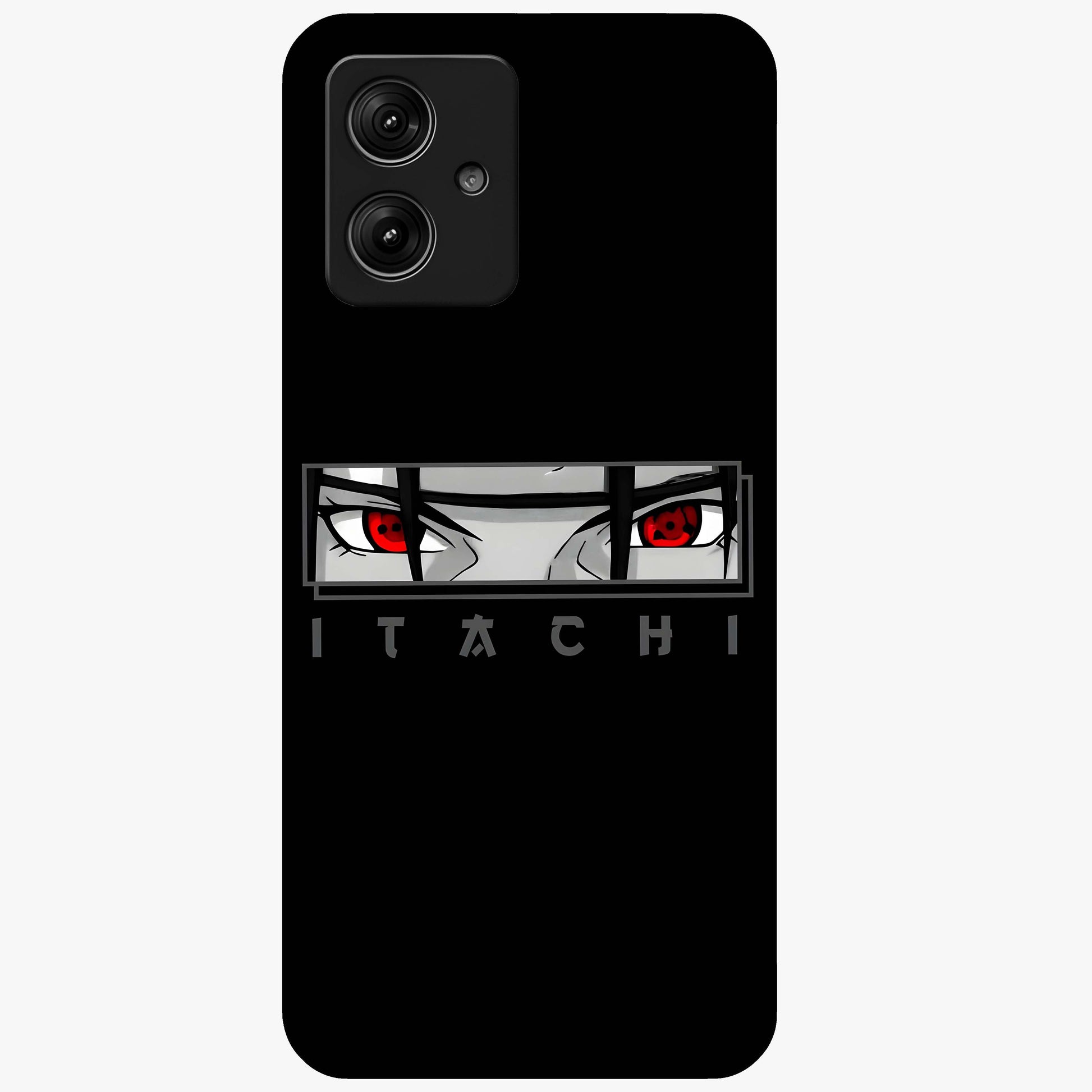 Scarlet Gaze Dominance Glass Case showing flat back view with striking red themed artwork and glossy glass finish.