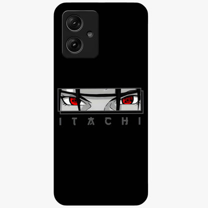 Scarlet Gaze Dominance Glass Case showing flat back view with striking red themed artwork and glossy glass finish.
