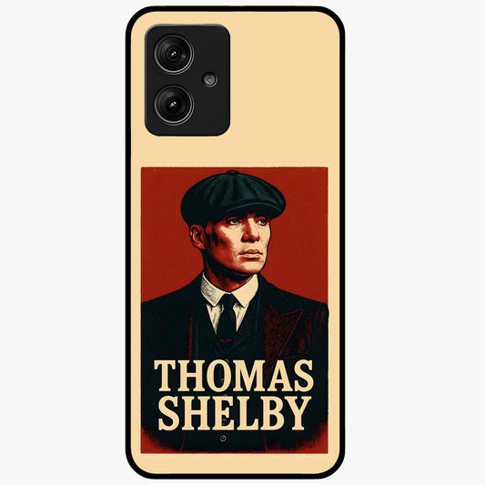 Vintage Mafia Authority Glass Case showing flat back view with bold vintage mafia inspired artwork and glossy glass finish.