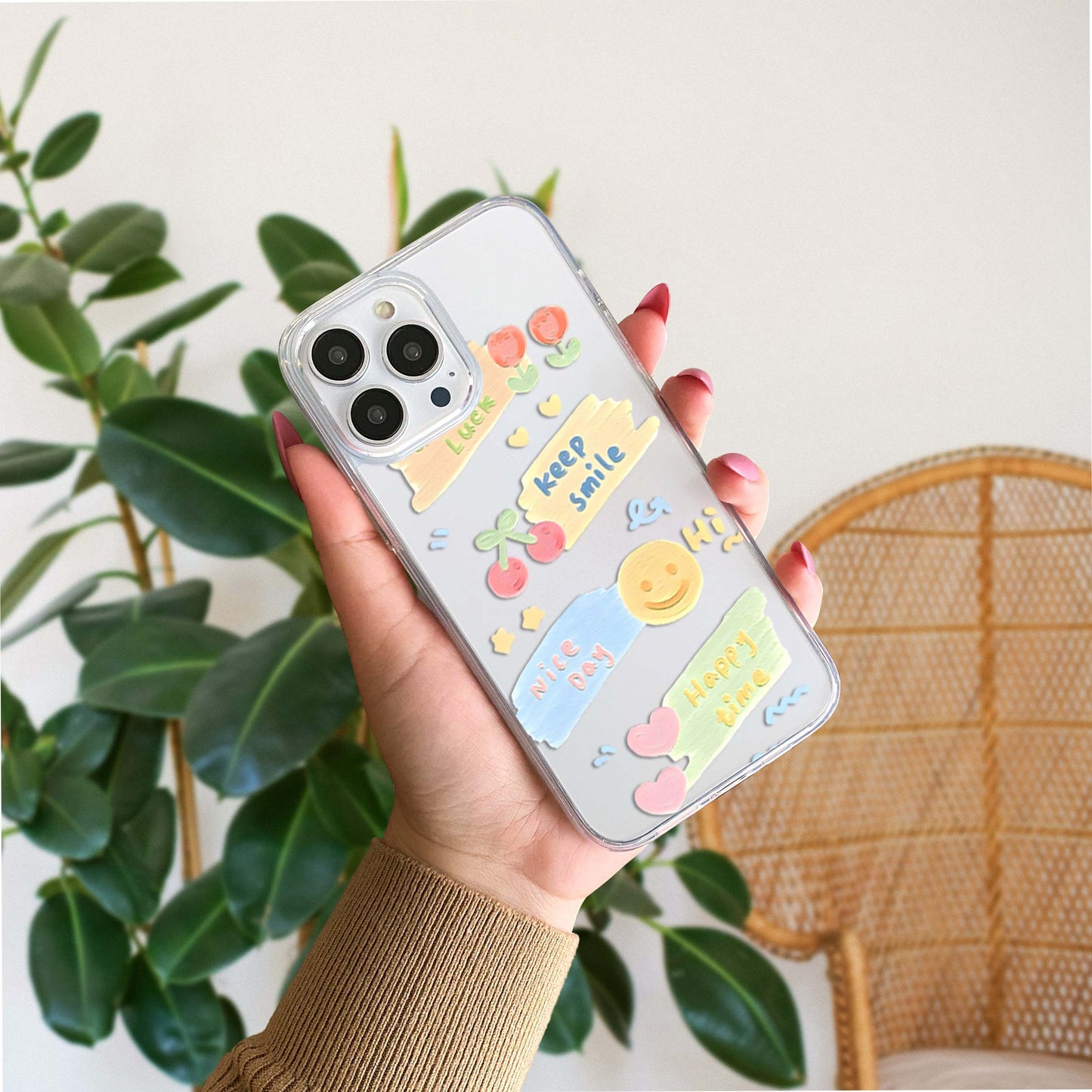 Pastel Mood Notes Clear Silicon Cover