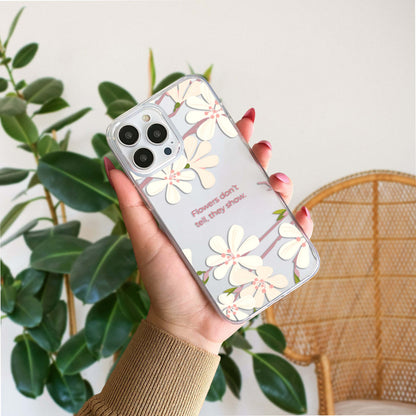 Blossom Whisper Flower Clear Silicon Cover