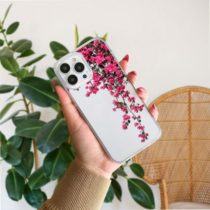 Pink Blossom Trails Clear Silicon Cover