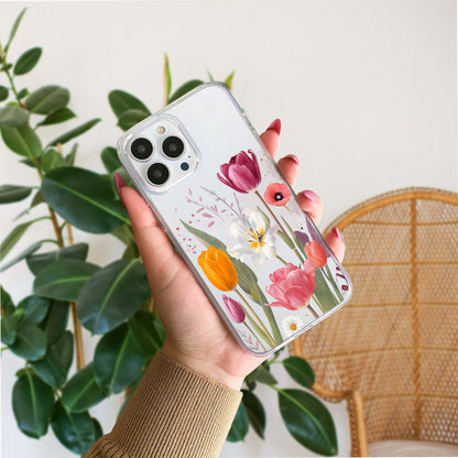 Pastel Tulip Garden Clear Silicon Cover