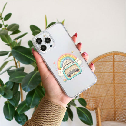 Rainbow Radio Vibes Clear Silicon Cover