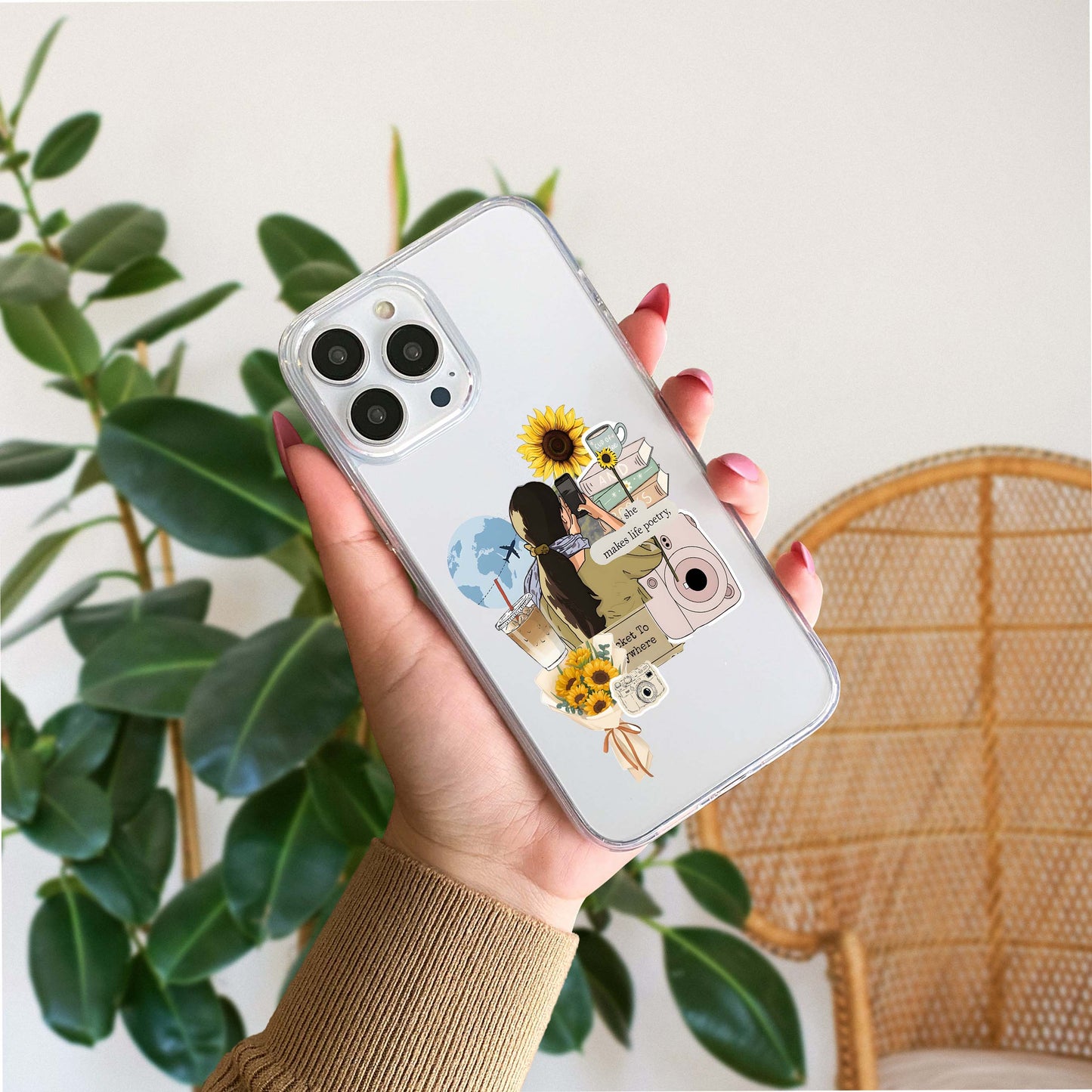 Sunflower Travel Tales Clear Silicon Cover