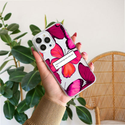 Neon Flutter Butterfly Clear Silicon Cover
