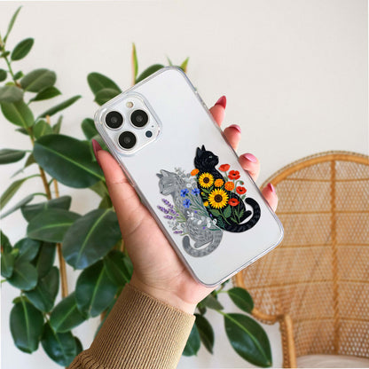 Sunflower Cat Duo Clear Silicon Cover
