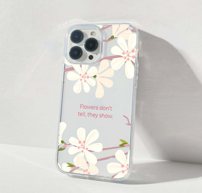 Blossom Whisper Flower Clear Silicon Cover