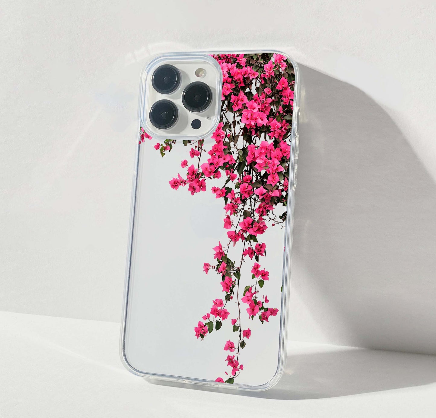 Pink Blossom Trails Clear Silicon Cover