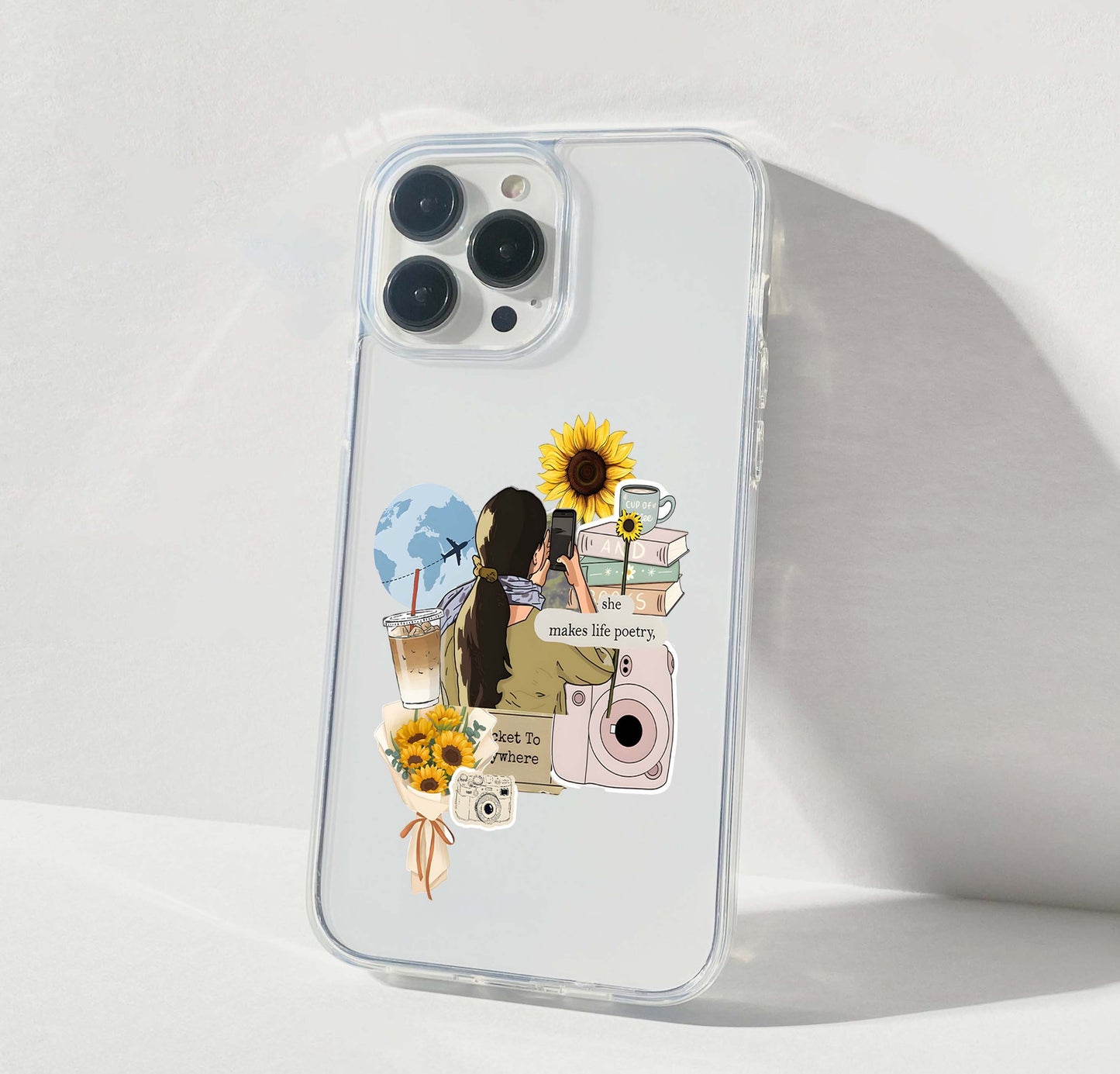 Sunflower Travel Tales Clear Silicon Cover