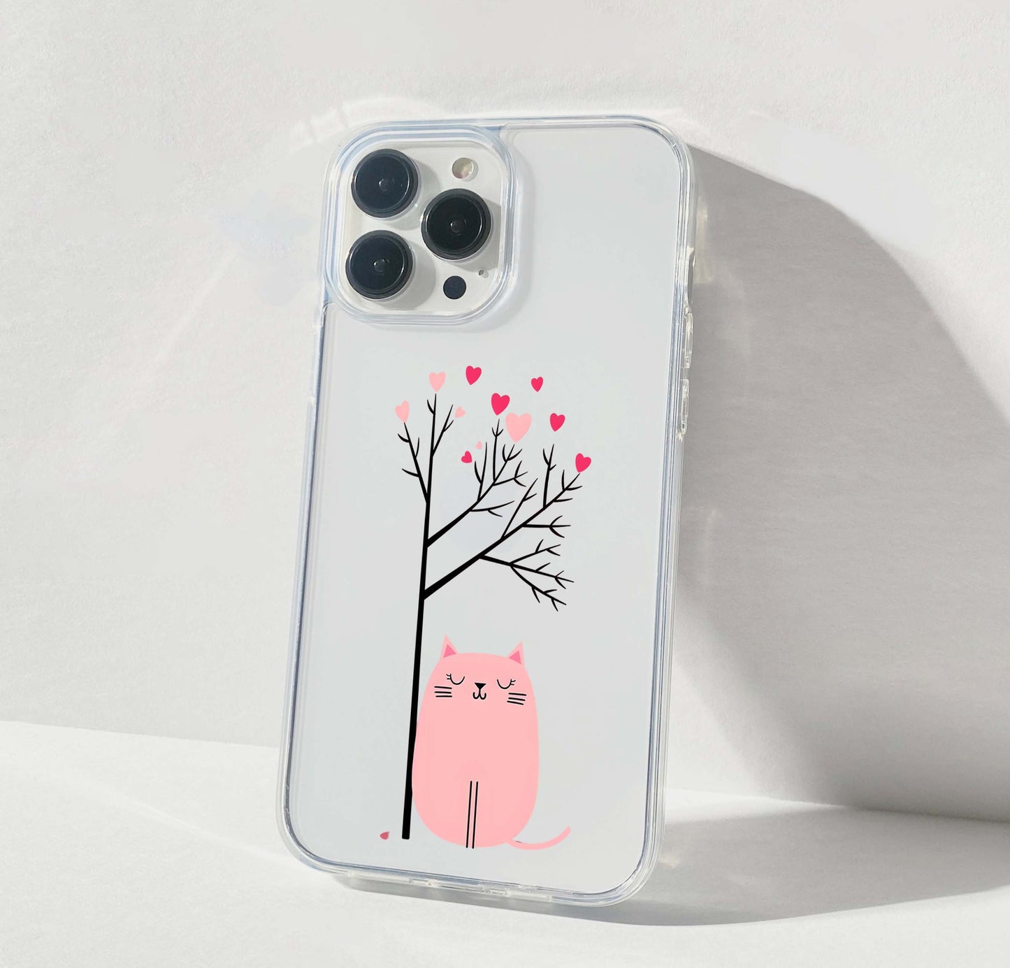 Heart Tree Kitty Clear Silicon Cover